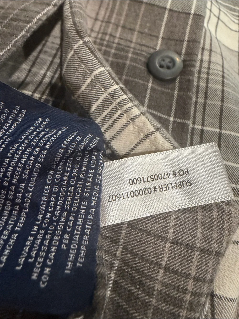 Ralph Lauren Hoxton Jackson Grey Cream Plaid Pillow Sham Standard set of 2